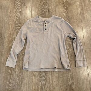 Old Navy Kids Long Sleeve Henley Shirt - Light Gray